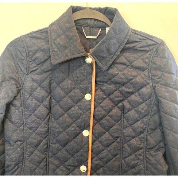 Chico’s Women’s Quilted Lightweight Navy Blue Jacket Size 0 4/6 Small Preppy - Picture 2 of 14